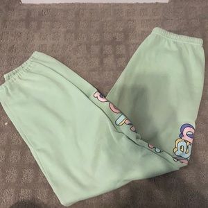 Green sweatpants